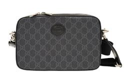 Gucci Сумка из холста с кожей, сумка-мессенджер, сумка через плечо, мужская черная 703468-92thf-1000