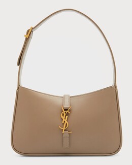 Сумка через плечо Le 5 A 7 YSL из гладкой кожи Saint Laurent, цвет Greyish Brown prod245240170 | greyish brown