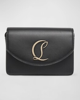 Маленькая сумка через плечо Loubi54 из кожи наппа Christian Louboutin, цвет Black/Gold prod264170132 | black/gold