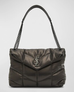 Сумка через плечо Lou Puffer среднего размера YSL из стеганой кожи Saint Laurent, цвет Black prod237710071 | black