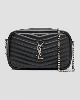 Сумка для фотокамеры Lou Mini YSL из гладкой стеганой кожи Saint Laurent, цвет Black prod263960403 | black