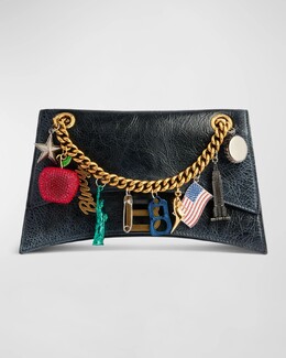 Маленькая сувенирная сумка на плечо с цепочкой Crush Balenciaga, черный prod272820877 | 1000 black