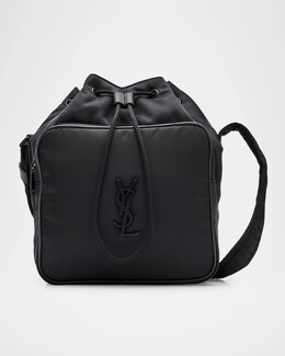 Мужская маленькая сумка через плечо Niki YSL из нейлона Saint Laurent, черный prod274410615 | black