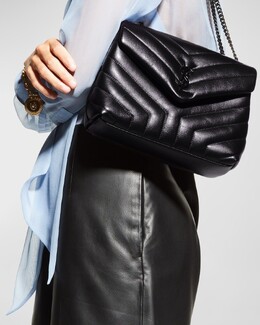 Маленькая сумка через плечо Loulou YSL из стеганой кожи Saint Laurent, цвет Black prod221570318 | black