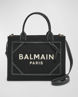 Маленькая сумка-тоут-шоппер B Army из холста с монограммой Balmain, цвет Ivoire/Noir prod272660343 | ivoire/noir