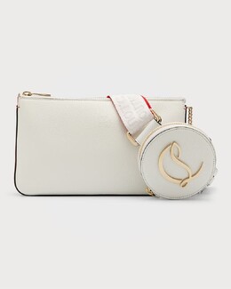Кожаная сумка через плечо Loubila Hybrid на молнии Christian Louboutin prod249050375 | black/loubi