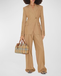 Рюкзак в клетку с клапаном на шнурке Burberry prod260080156 | dark birch brown
