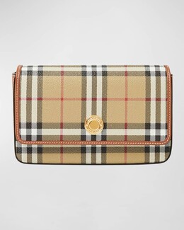 Сумка через плечо Hampshire с клапаном в клетку Burberry prod264330266 | archive beige bri