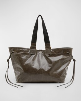 Кожаная большая сумка Wardy с двумя ручками Isabel Marant prod255350155 | black