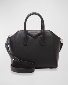 Мини-сумка Antigona из зернистой кожи Givenchy prod217710623 | black