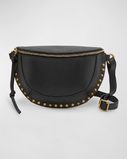 Кожаная сумка через плечо Skano с заклепками Isabel Marant prod260080026 | black