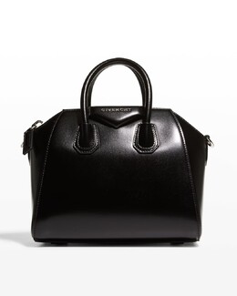 Сумка-сэтчел Antigona Mini Box из телячьей кожи Givenchy prod197040351 | black