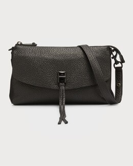 Кожаная сумка через плечо Darren на молнии Rebecca Minkoff prod258040098 | black