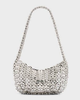 Сумка через плечо Moon 1969 года с дисковыми звеньями Paco Rabanne prod257170024 | silver