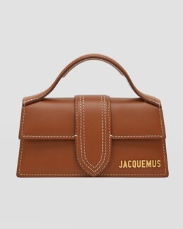 Кожаная сумка через плечо Le Bambino Jacquemus, цвет Light Brown prod268430021 | light brown