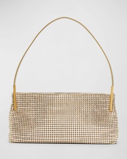 Маленькая сумка на плечо Suzanne со стразами Saint Laurent, цвет Silver prod260300202 | silver