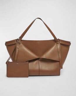 Кожаная сумка через плечо с клапаном на поясе Coperni, цвет Brown prod270580008 | brown