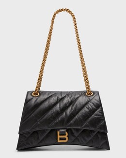 Стеганая сумка Crush среднего размера Balenciaga, цвет 1000 Black prod262660318 | 1000 black