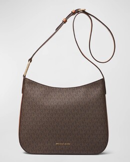 Большая сумка через плечо Kensington с монограммой Michael Kors, цвет Brown Acorn prod268810482 | brown acorn
