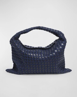 Большая джинсовая сумка-хобо хмеля Bottega Veneta, цвет Abyss-Indigo prod272400219 | abyss-indigo