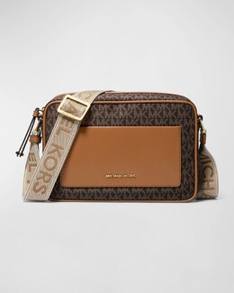 Большая сумка через плечо с монограммой Jet Set Michael Kors, цвет Brnacorn prod274390292 | brnacorn