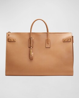 Большая спортивная сумка Sac De Jour из гладкой кожи Saint Laurent, цвет Vintage Brown/Gold prod258880286 | vintage brown/gold