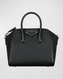 Миниатюрная сумка Antigona с верхней ручкой из зерненой кожи Givenchy, цвет Black prod217710623 | black