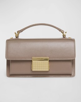 Маленькая кожаная сумка через плечо Venezia с клапаном Golden Goose, цвет Taupe prod270790103 | taupe