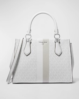 Сумка-саквояж Marilyn среднего размера с монограммой Michael Kors, цвет White prod268810364 | white