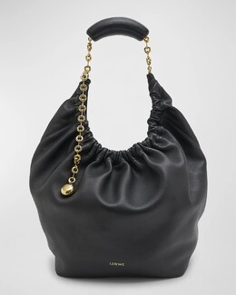 Сумка через плечо Squeeze среднего размера из кожи напа Loewe, цвет Black prod264360066 | black