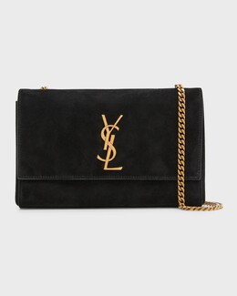 Маленькая двусторонняя замшевая сумка через плечо Kate YSL Saint Laurent, цвет Nero prod263630112 | nero
