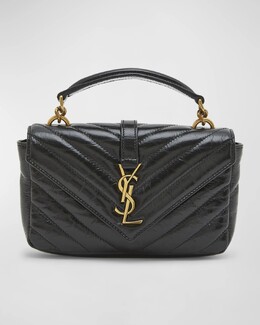 Стеганая сумка через плечо College Mini YSL Saint Laurent, цвет Black prod268670080 | black