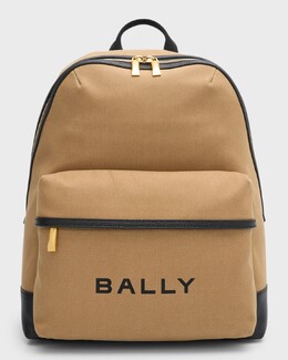 Мужской спортивный рюкзак из ткани и кожи Bally, цвет Sand Black Oro prod266210113 | sand black oro