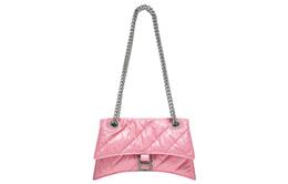 Balenciaga Сумка Crush Chain, маленькая, стеганая, розовая 716351210j05812
