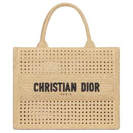 Сумка-шоппер BookTote из хлопка, женская, среднего размера, натурального цвета Christian Dior m1296zskv-m925