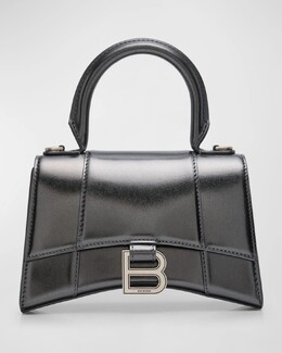 Металлизированная сумка Hourglass XS Balenciaga, цвет 1314 Steel Grey prod269380250 | 1314 steel grey