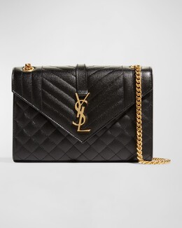 Средняя сумка на плечо с цепочкой-конвертом Saint Laurent prod244000326 | black