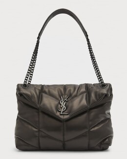 Средняя стеганая сумка через плечо с цепочкой Saint Laurent prod237710071 | black