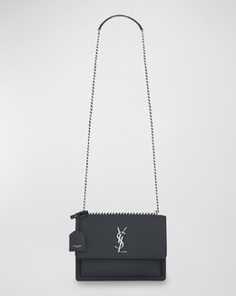 Сумка через плечо YSL Sunset среднего размера с монограммой Saint Laurent prod253190423 | black