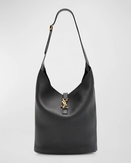 Сумка-хобо Le 5 A 7 YSL из кожи ягненка Saint Laurent, цвет Nero prod274410724 | nero