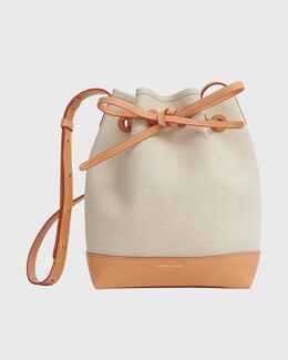 Мини-сумка-ведро из парусины на шнурке Mansur Gavriel, цвет Natural prod270311117 | natural