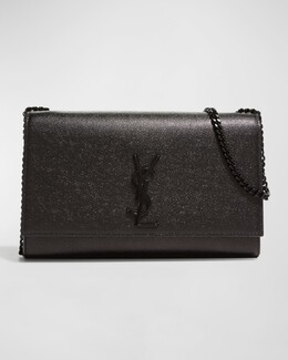 Сумка Kate Medium Grain de Poudre с цепочкой Saint Laurent prod197160490 | black