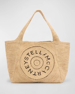 Сумка-тоут из рафии с логотипом Eco Crochet Stella McCartney, цвет Natural prod271320092 | natural