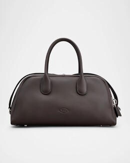 Кожаная сумка Bauletto на молнии с верхней ручкой Tod's, цвет Palissandro prod272980586 | palissandro