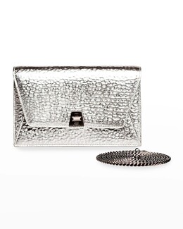 Клатч-конверт из кованой кожи Anouk Akris, цвет Pewter prod212210169 | pewter