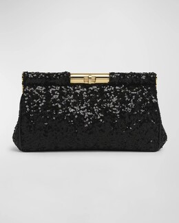 Клатч Marlene среднего размера с пайетками Dolce & Gabbana, цвет Nero prod273230619 | nero