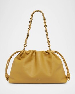 Большая сумка через плечо Flamenco из кожи ягненка Напа Loewe, цвет Sahara prod275460043 | sahara