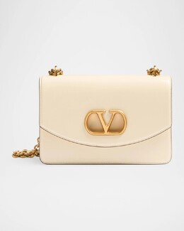 Кожаная сумка через плечо Vain с клапаном и цепочкой Valentino Garavani, цвет Butter White prod275490737 | butter white