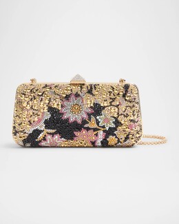 Клатч Carry Secrets Floral Crystal Minaudiere Valentino Garavani, цвет Multi Crystal prod275490716 | multi crystal