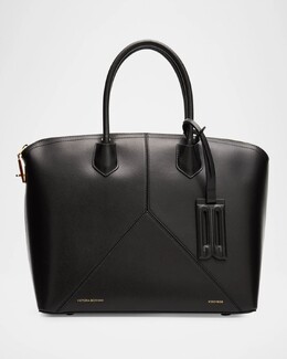 Кожаная сумка через плечо Victoria на молнии Victoria Beckham, черный prod275520323 | black